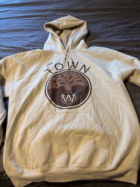 The Town Logo Hoodie - Cream Men's Pullover Sweatshirt